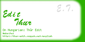 edit thur business card